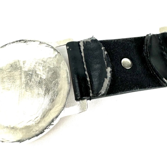 Vintage ‘Mudd’ Y2K Leather and Metal Silver Medallions Belt - Western - M/L - Picture 10 of 10